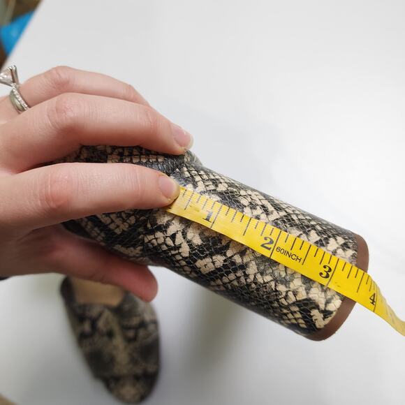 Splendid Womens Thandie Embossed Leather Ankle Strap Sandals Size 8 Snake Print - Picture 10 of 10